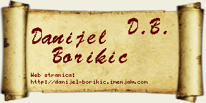 Danijel Borikić vizit kartica
